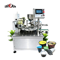 Machine automatique de remplissage et de scellage de gobelets pour sauces, yaourts, beurre de cacahuète, confitures et gelées