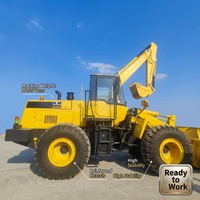 Cargadora de Ruedas Usada de 5 Toneladas, Económica, con Motor de 6 Cilindros y 146kW, Cucharón Sobredimensionado de 3m³, Ideal para Minería y Almacenes