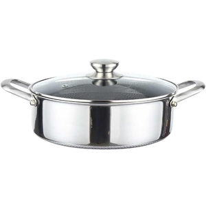 Casserole en acier inoxydable triple couche de haute qualité, style américain moderne, antiadhésive, compatible lave-vaisselle, pour soupes et ragoûts - Product Image 5
