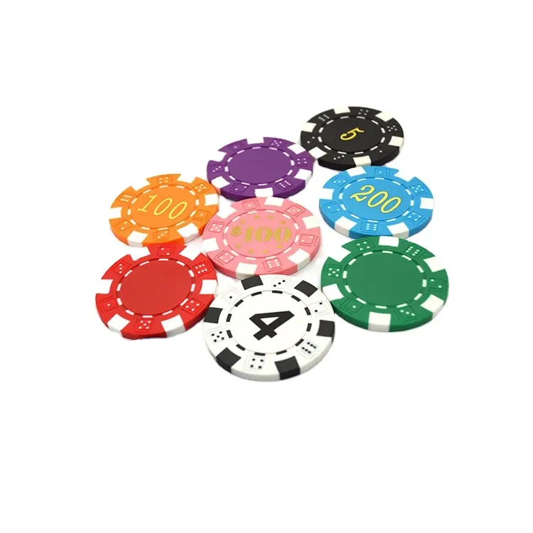 Wholesale Poker Chips Texas Hold'em 14g Clay Round Value Poker Club Casino Coins Poker Chips