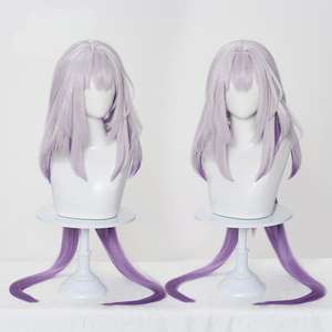 วิกผมยาวตรงแบบถักเปียไล่สีสไตล์คอสเพลย์ผีเสื้อจาก Honkai Impact 3rd Starry Sky Railway พร้อมผมหน้าม้าปัดข้างแบบคลุมทั้งศีรษะ - Product Image 2