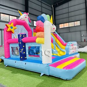 חד-קרן hupfburg קופצנית הטירה מתנפחים בית סדרן קפיצה קסטה עם שקופיות - Product Image 3