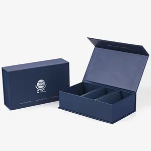 Caja de embalaje de cartón con logotipo personalizado para cosméticos, caja de regalo de lujo, magnética