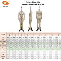 Maniquí de Vestir Profesional JUNMEI JMWEU40 de Fibra de Vidrio, sin Cabeza, Ajustable, con Hombros Plegables y Soporte Desmontable
