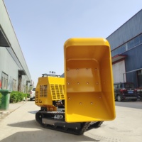 Tout nouveau mini-dumper sur chenilles YHMG YH1200 de 1200 kg, chenilles en caoutchouc, déchargement hydraulique automatique, transporteur pour travaux de construction et agriculture