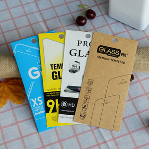 Kraft giấy Tempered Glass bảo vệ màn hình hộp gói cho <span class=keywords><strong>Iphone</strong></span> và Samsung - Product Image 1
