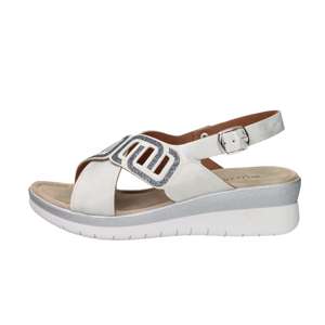 Valleverde Women's <b>Wedge</b> <b>Sandal</b> White Silver 37 4.5 Cm Heel - Product Image 1