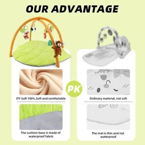 Huiye tapis rampant forme de feuille bébé jouer tapis de sommeil intérieur éveil sensoriel jouets doux infantile tapis d'activité de gymnastique pour nouveau-né bébé - Product Image 4