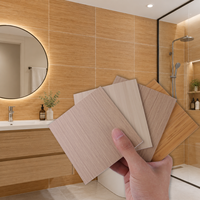 Nouveau design, panneau mural composite pierre-plastique en gros, résistant aux rayures, panneau mural SPC, panneau mural imitation bois pour salle de bain
