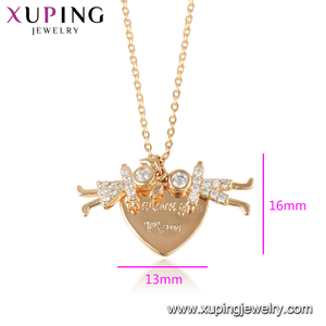 44494 Xuping <span class=keywords><strong>2019</strong></span>หรูหราผู้หญิงออกแบบโซ่ทอง18พันชุบทองน่ารักเทวดาน้อยจี้สร้อยคอ - Product Image 2