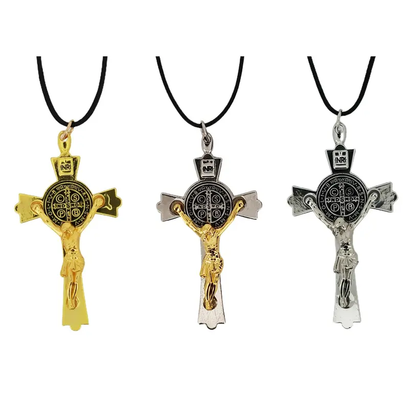 Модные ювелирные изделия Религиозные Подвески ожерелье на заказ из нержавеющей стали крест кулон ожерелье