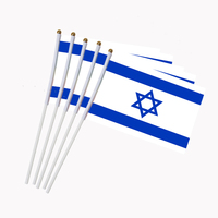 Gahumi Drapeau agitant à la main Couleur Pays Mini drapeau en bois imprimé personnalisé