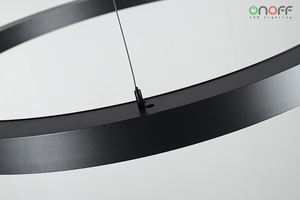 Lámpara Colgante LED Circular de Aluminio de 0.6m, Estilo Nórdico, Ideal para Gimnasio, Restaurante, Oficina - Product Image 5