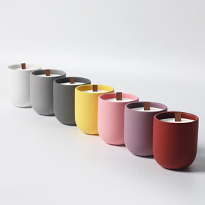 ขวดโหลเซรามิกเคลือบด้านสำหรับใส่เทียนภาชนะบรรจุขี้ผึ้งงานประดิษฐ์โลโก้ตามสั่งสำหรับวันขอบคุณพระเจ้าเทศกาลคริสต์มาส - Product Image 2