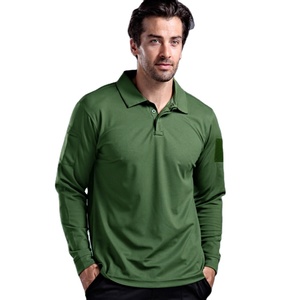 DFT02 Green Black Brown <b>Grey</b> Stock Men Tactical <b>Polo</b> <b>Shirts</b> with Long Sleeves and Magic Sticky Tab Arm Pockets - Product Image 1