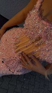 Maßgeschneiderte, charmante Abendkleider mit Kristall-Strasssteinen, lange Meerjungfrauen-Hochzeitskleider, luxuriöse Ballkleider für Damen - Product Image 2