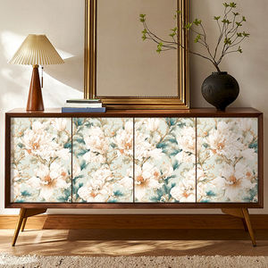 Mão Desenhada Floral Removível Papel De Parede Aquarela Linha Botânica Mural Auto-adesivo Grandes Flores Art Wall Decor - Product Image 4