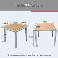 Meubles de salle à manger d'extérieur au design Offre Spéciale moderne café Restaurant Tables à ossature bois en aluminium chaises pour hôtel cour jardin