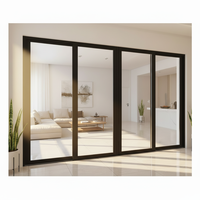 Porte coulissante en aluminium thermolaqué au design moderne, double vitrage trempé, pour fenêtres résidentielles – Prix de gros