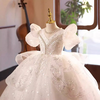 S2057R nouveau Style haute qualité haut de gamme luxe paillettes passerelle fée magnifique moelleux fleur fille robe