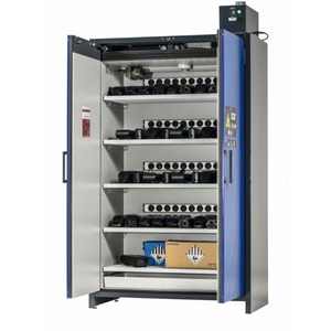 Gabinete de Almacenamiento de Baterías Asecos de 90L, Acero Gris, EN 14470-1, Gabinete de Seguridad - Product Image 3