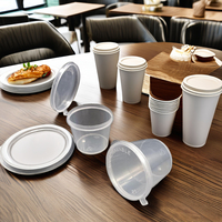 Bols de traiteur en plastique épais, jetables et réutilisables, sans BPA, compatibles micro-ondes, recyclables, avec couvercle, robustes, fourniture directe usine