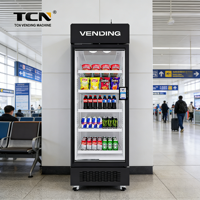 Distributeur automatique de nourriture et de boissons intelligent TCN avec vision IA, capacité de 530 L, plaque métallique, surveillance à distance