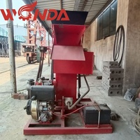Idées de machine pour petites entreprises ciment sable argile rouge terre terre machine de fabrication de blocs de briques à emboîtement hydraulique brique pressée