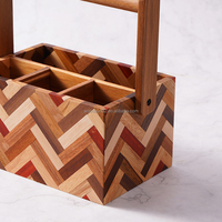 Panier porte-ustensiles en bois Woodsun Multiple Woods avec poignée