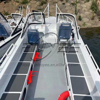 Vente en gros de bateaux de pêche en mer de 6.5m, tout en aluminium soudé, certifiés CE, pour yacht de luxe, bateau hors-bord de 21 pieds, vente de bateaux de pêche