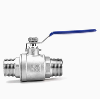 Vannes à boisseau sphérique manuelles en acier inoxydable, 2 pièces, double filetage extérieur, personnalisables OEM, pour contrôle marche/arrêt haute pression sur pipeline, Carp Journey