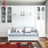 Lit Escamotable Canapé Double Taille Queen King, Mobilier de Bureau Pliant en Gros avec Armoire