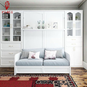 Wholesale Queen King <strong>Double</strong> Size Desk <strong>Folding</strong> Sofa Murphy <strong>Bed</strong> Sofa Furniture With Wardrobe Cabinet Murphy <strong>Bed</strong> - Product Image 5