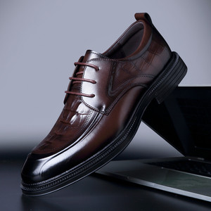 Zapatos Formales de Negocios para Hombre, Diseño de Lujo, Punta Cuadrada, Patchwork, Primavera/Verano 2025, Nuevos, Hechos a Mano, con Cordones, Transpirables y Ligeros - Product Image 5