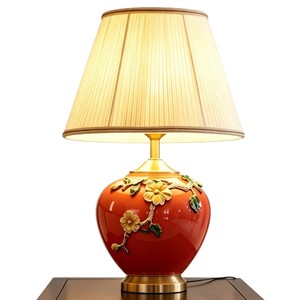 Lámpara de Mesa de Cerámica de Estilo Chino, E27 LED, Luz Cálida, Decorativa para Dormitorio, Estudio, Sala de Estar - Product Image 5