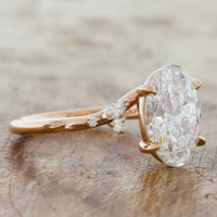 Bague de mariage en or massif 10K/14K/18K avec diamant de laboratoire ovale personnalisé de 0,5 à 3 carats, sertissage pavé, certifié IGI, clarté VVS, CVD/HPHT