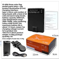 Lampe de photographie portable tricolore à LED, 5W, alimentée par batterie, format de poche, température de couleur réglable, éclairage pour diffusion en direct