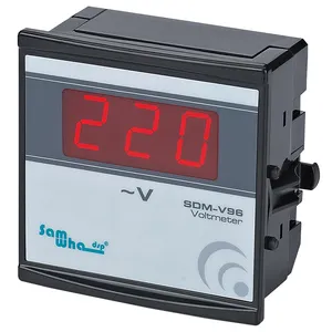 Professionele Vervaardiging Goedkope 96*96 Eenfase Ac Digitale Display Voltmeter 220V