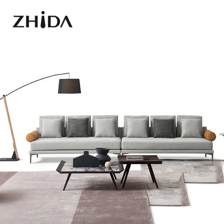 Factory direct wholesale modern home furniture living room fabric sofa set designs from zhida manufacturer