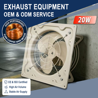 Ventilateur mural AC 20W 220V à livraison rapide, 8 pouces, résistant à l'humidité, équipement d'extraction industriel pour sous-sol et parking