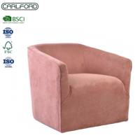 Fauteuil de loisirs CARLFORD 360 pivotant en tissu Sherpa capitonné, style nordique moderne, pour chambre, salon, salle à manger, appartement