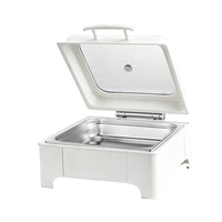 XITIBET Réchaud de buffet électrique moderne de luxe 400W en acier inoxydable 6L blanc carré pour la restauration
