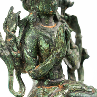 Statue de la Déesse de la Miséricorde en Bronze Sculptée à la Main, Style Antique Religieux, Ornement Spirituel de Luxe pour la Maison et le Bureau