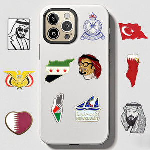Venta al por mayor Metal <span class=keywords><strong>Jordan</strong></span> Saudi esmalte suave pegatina Pin Yemen Kuwait Metal teléfono pegatina UAE adhesivo broche para la decoración del teléfono - Product Image 6
