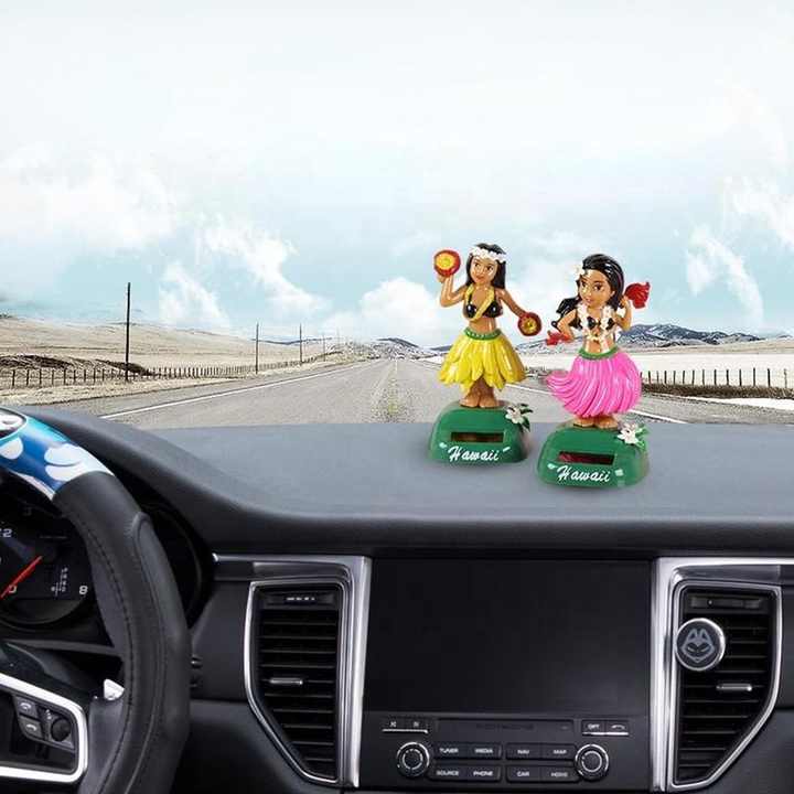 Muñeca Hawaiana En Coche Adorno Coche Bailarina Hawaiana ABS