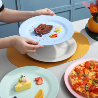 Assiettes en paille de blé durables, écologiques et minimalistes, très vendues, 10 pouces, assiettes à salade incassables, assiettes en plastique réutilisables