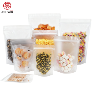 Transparent Resealable Plastic <strong>Ziplock</strong> <strong>Stand</strong> <strong>Pouch</strong> for Baby Food Treats Candies Snacks Spices Herbs Pet Food Packaging - Product Image 1