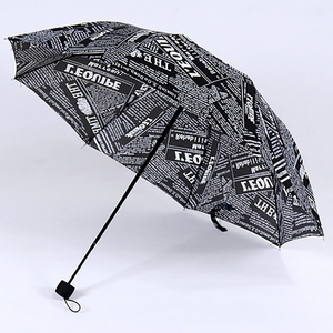CHUVABAND Parapluies à motif de journal <span class=keywords><strong>anglais</strong></span> de créateur Parapluies pliants de luxe pour femmes Parapluies d'été transparents personnalisés - Product Image 3