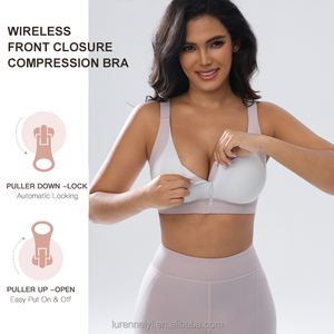 <span class=keywords><strong>Sujetador</strong></span> Deportivo Suave con Cierre Frontal Personalizado OEM, Sin Costuras, Ropa Deportiva Activa con Soporte Medio para Yoga y Running, Bralette para Mujer - Product Image 2