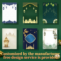 Sacs cadeaux verts d'Asie du Sud-Est pour le commerce extérieur, impression couleur personnalisable, estampage à chaud, logo personnalisé, enveloppes à monnaie pour l'Aïd al-Fitr